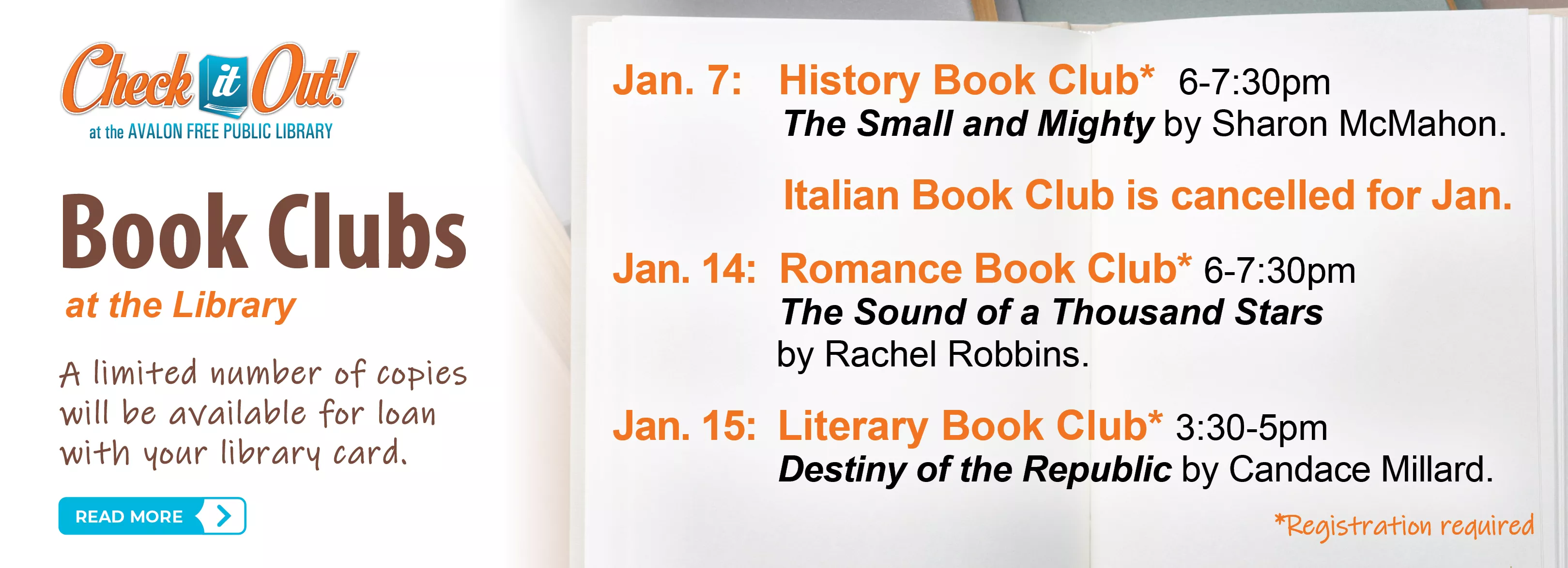 Book Clubs List January 2026