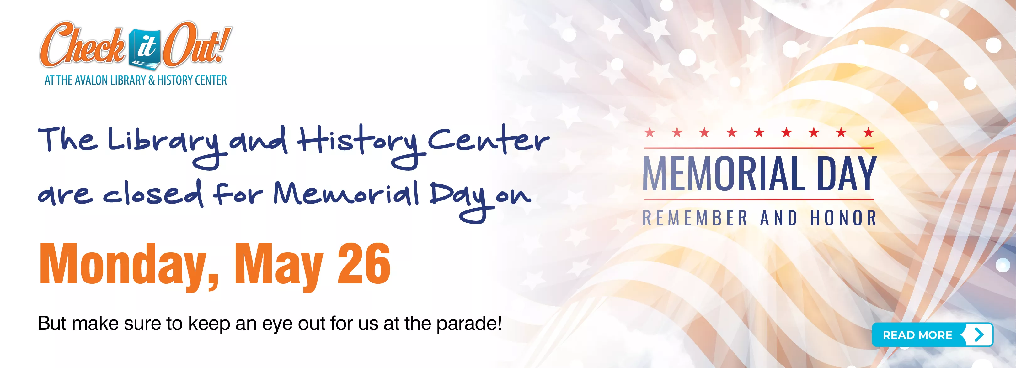 Library and History Center closed for Memorial Day