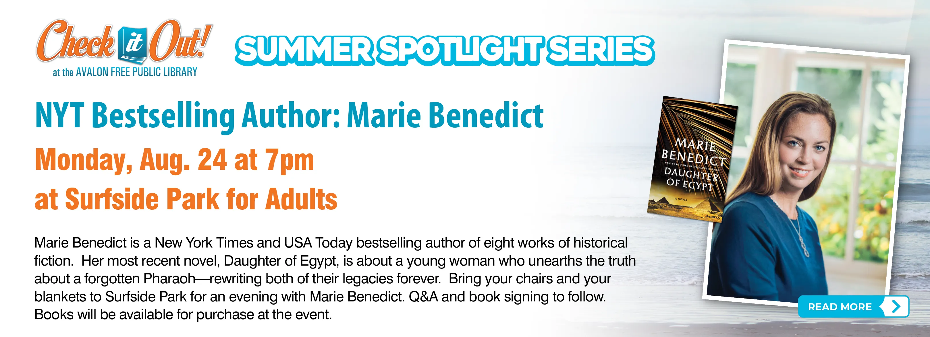 Author Marie Benedict talks about her books live