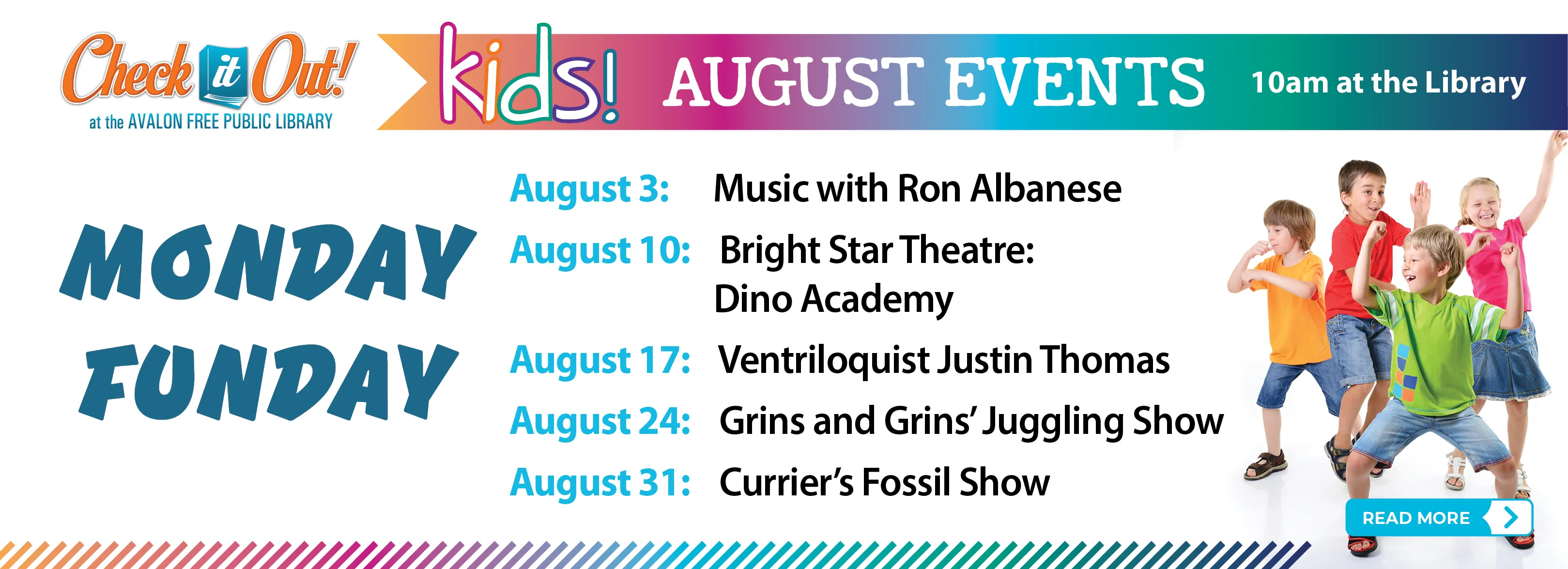 Monday Funday events for kids