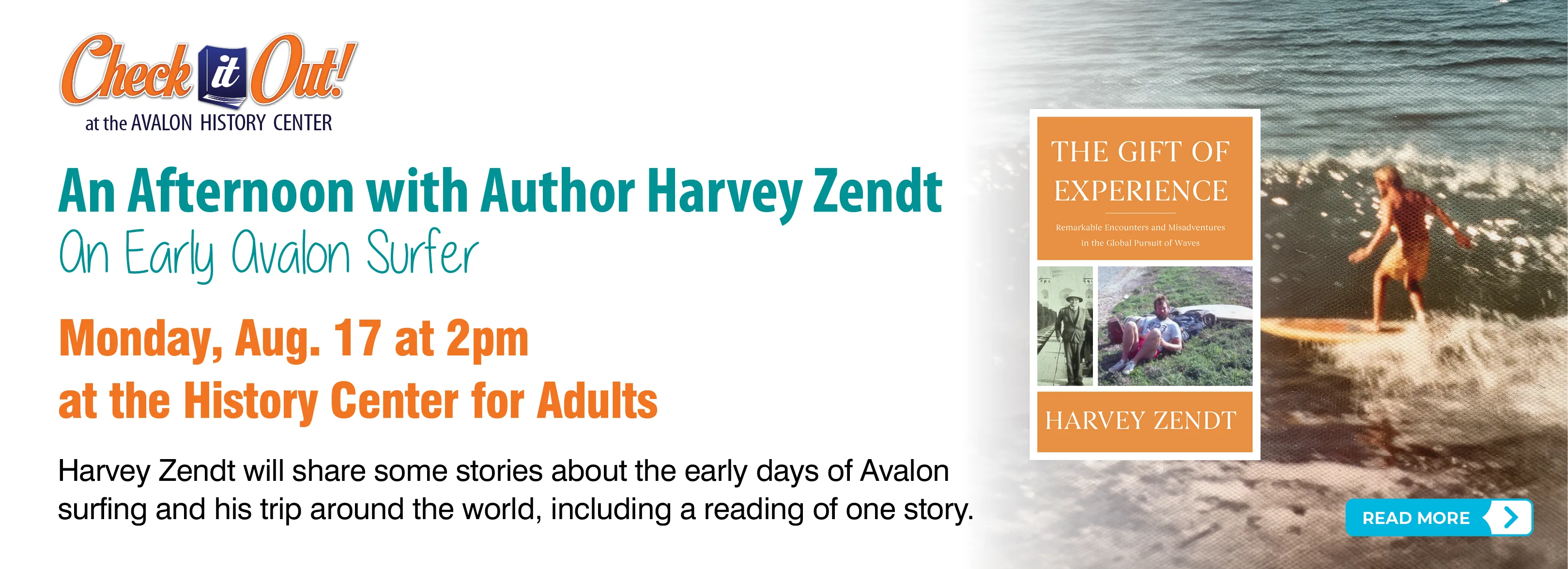 Attend an Afternoon with Author &amp; surfer Harvey Zendt