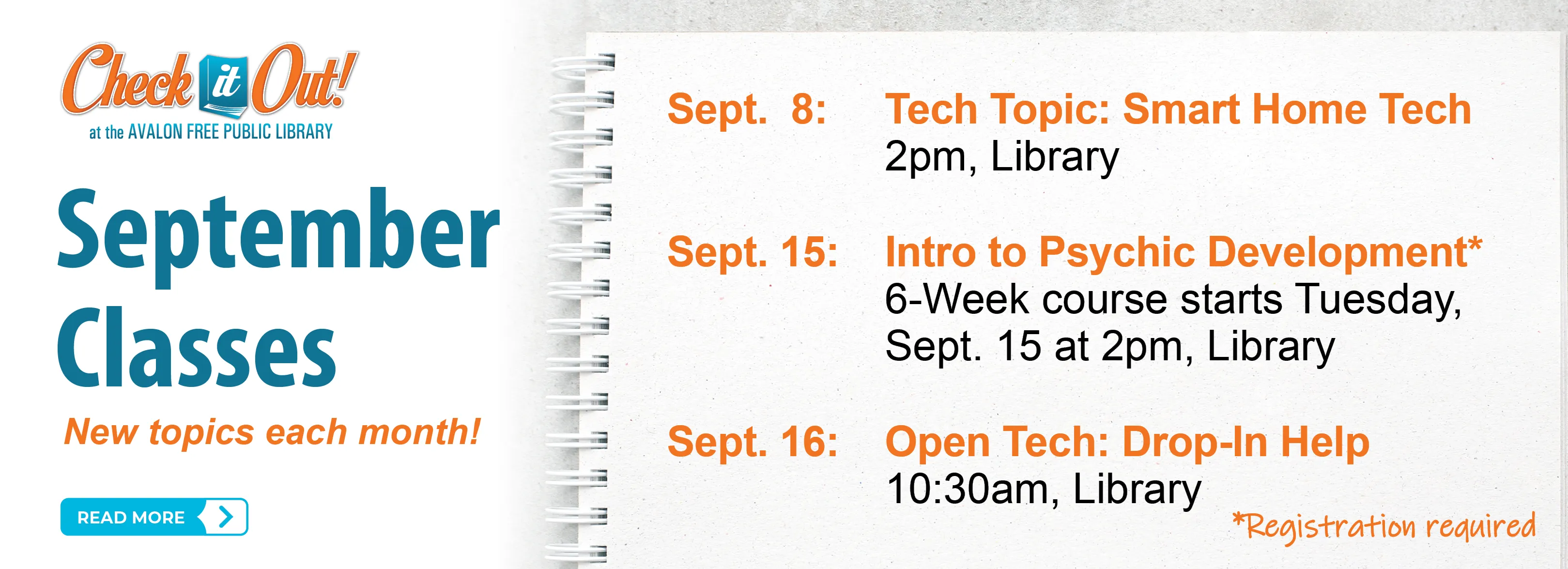 Click for info about September Classes