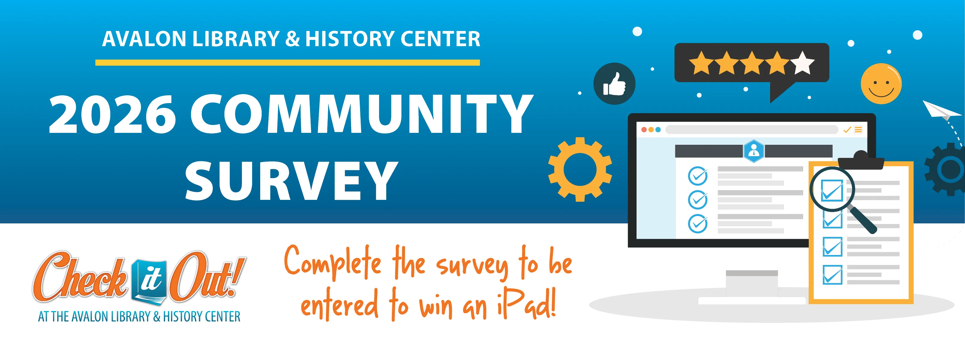 Click to take the Community Survey for a chance to win an iPad